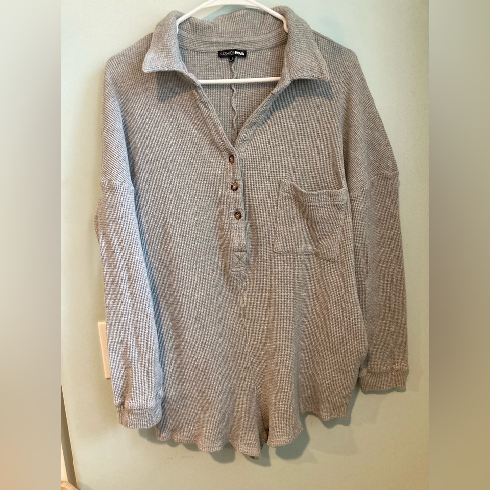 Waffle lounge romper